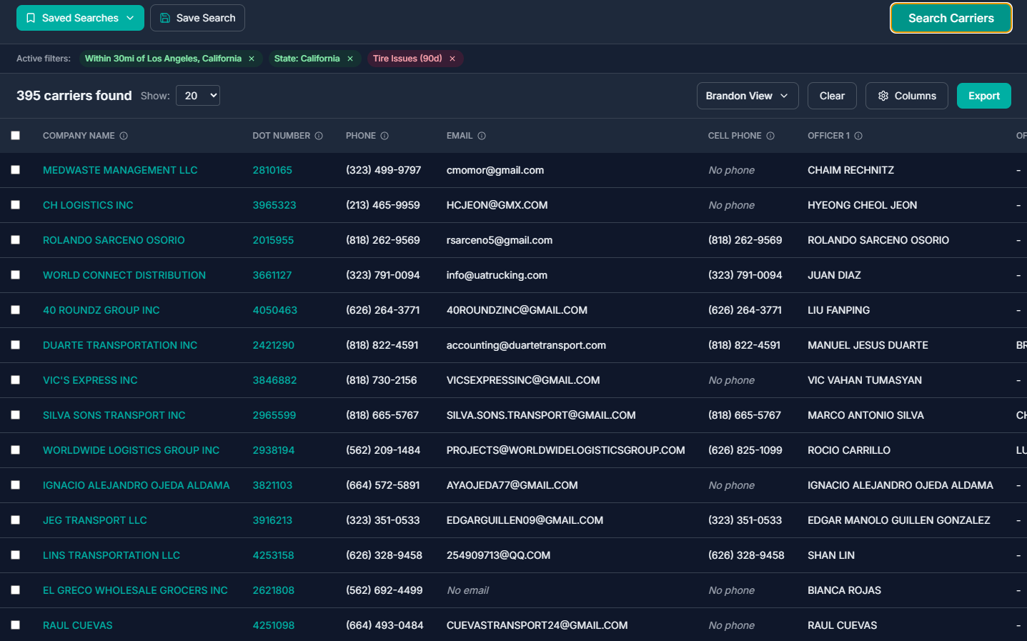 Commercial Tire Dealers